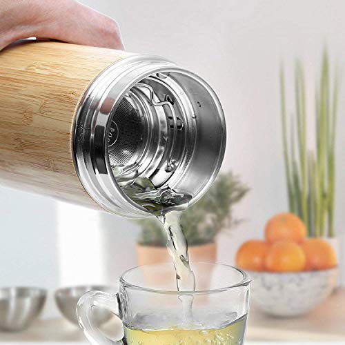 Thermos flask with sales tea strainer