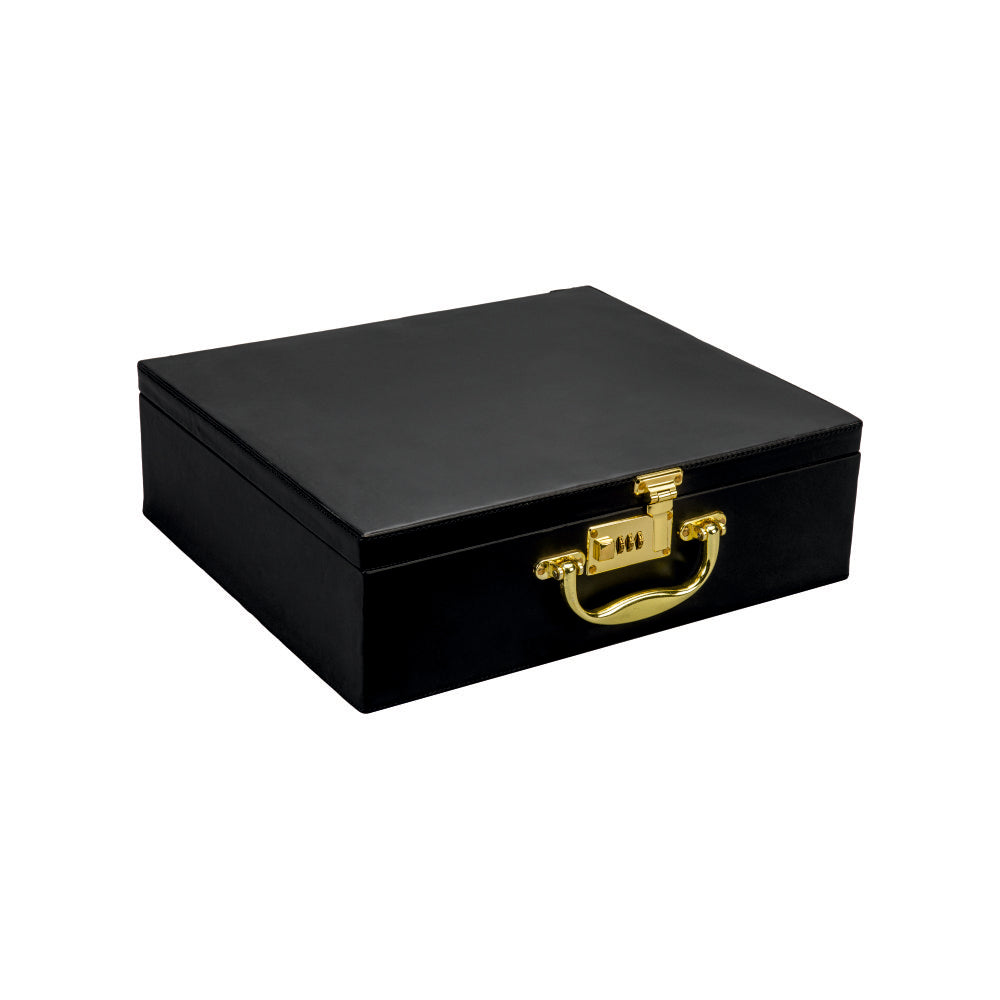 Abrazo Bartender Kit with Carrying Case, 8-Piece PVD Gold Gloss Finish Cocktail Set, Hammered Glasses and Cocktail Shaker, Black Gift Box, Bar Tool Set, Bar accessoires, Barset
