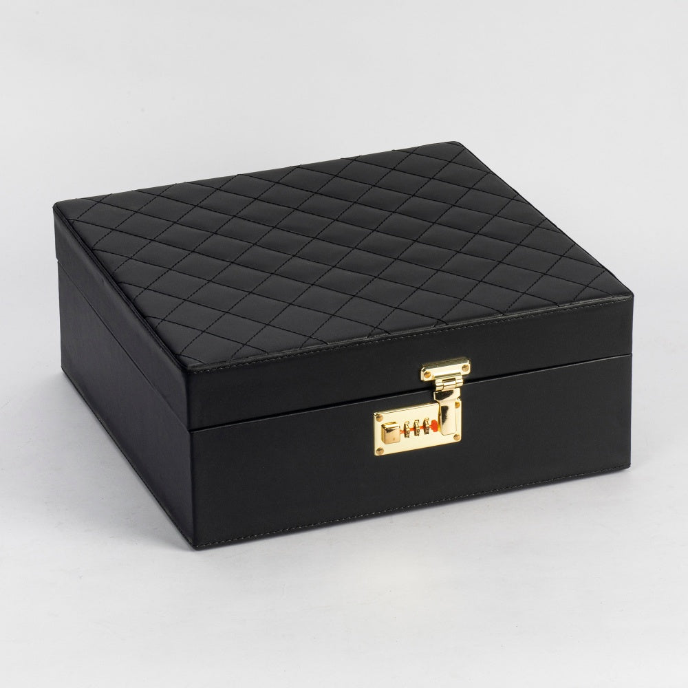 Classic Portable Bar Tools Set - Quilted Black Leatherette - 12 Piece Set - Abrazo