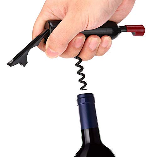 Abrazo 2 in 1 Shape of Red Wine Opener Wine Corkscrew Waiter Bottle Opener Beer Cap Opener Kitchen Tools Visit the abrazo Store - Abrazo