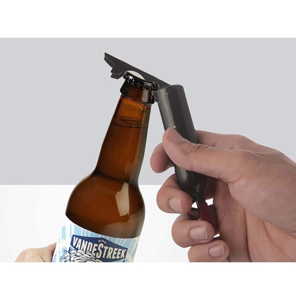 Abrazo 2 in 1 Shape of Red Wine Opener Wine Corkscrew Waiter Bottle Opener Beer Cap Opener Kitchen Tools Visit the abrazo Store - Abrazo