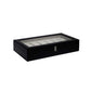 Abrazo Brown and White 14Slots Wrist Watch Box | Watch Organizer | Watch Case | Leatherette |Transparent lid (crock black.) - Abrazo