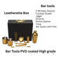 Abrazo Bartender Kit with Carrying Case, 8-Piece PVD Gold Gloss Finish Cocktail Set, Hammered Glasses and Cocktail Shaker, Black Gift Box, Bar Tool Set, Bar accessoires, Barset