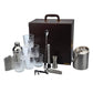 Abrazo Portable Barset, Bartender kit, Bar Tool Set for Gifting,14 pcs bar Accessories, Brown, Gift - 14 Piece Set - Abrazo