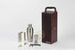 Portable Bar Tool Set - Brown Leatherette - 5 Piece Set - Abrazo