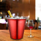 Stainless Steel Beer and Wine Cooler - Red - Abrazo