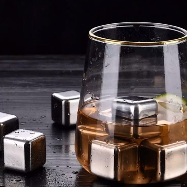Stainless Steel Ice Cubes - Food Grade - Set of 6 - Abrazo