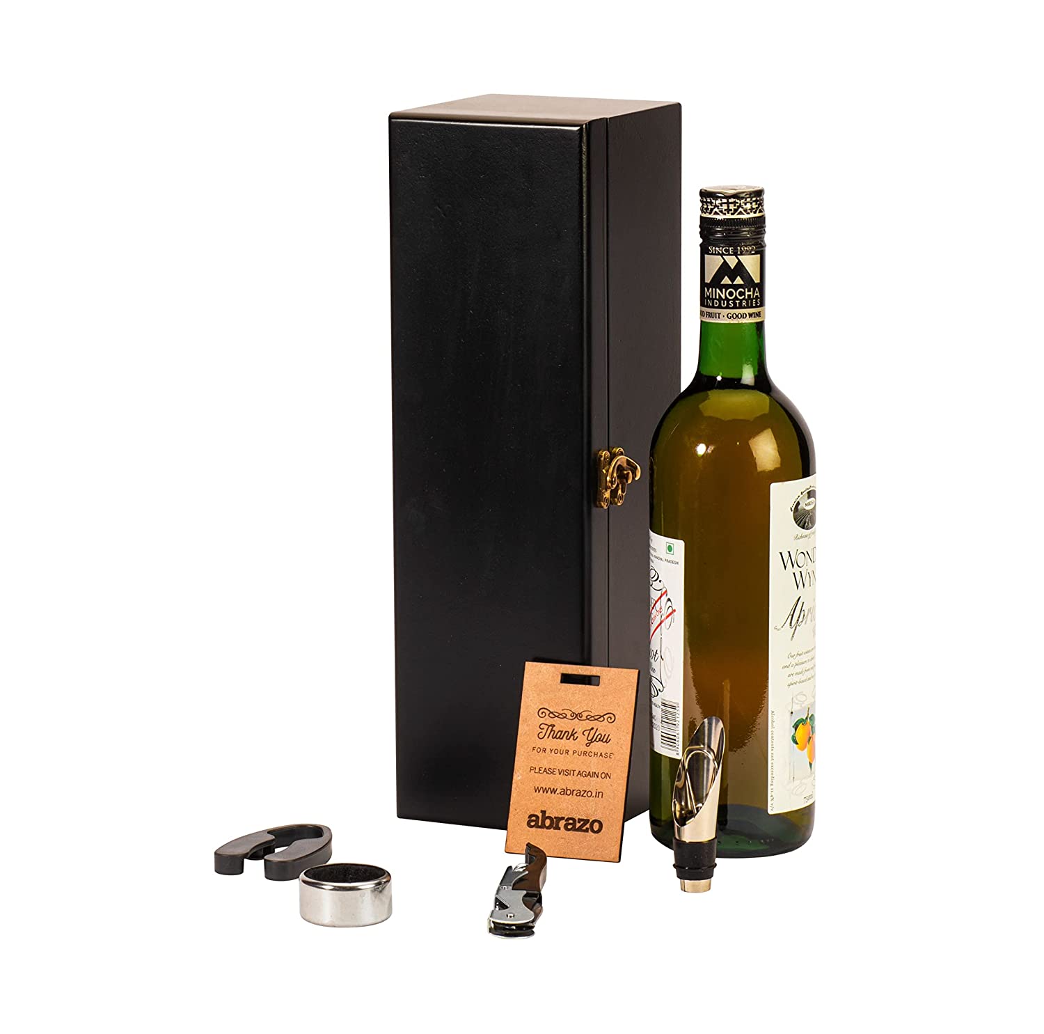Abrazo Wine Case | Wine Set | Bar Set | Bar Accessories | Barset | Black - Abrazo