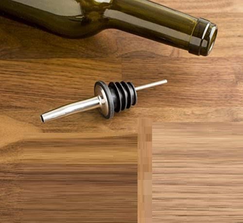 Abrazo Metal Bottle Pourer Spouts Stainless Steel Wine-Free-Flow Dispenser Set of 4 Pieces - Abrazo
