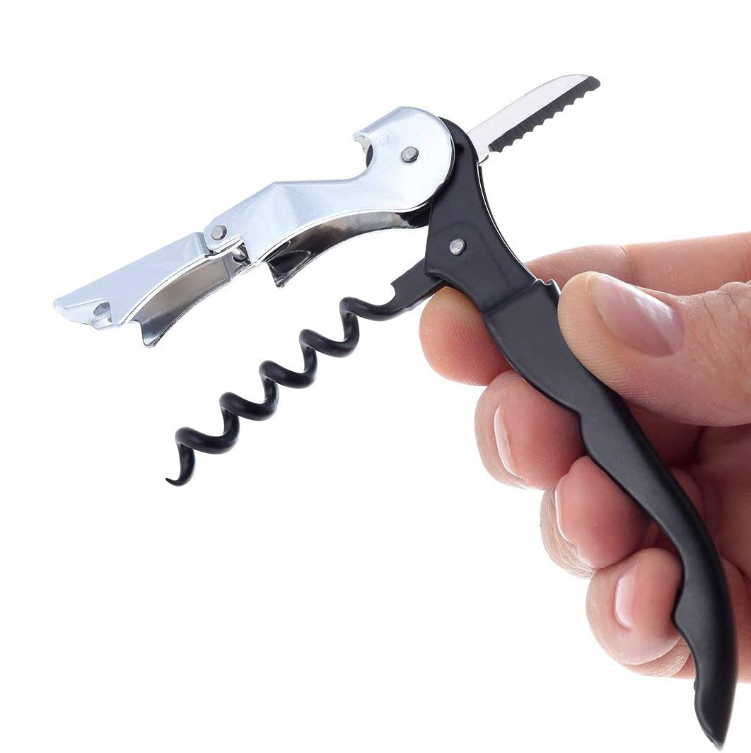 Abrazo Stainless Steel Wine Cork Screw, wine/Bottle Opener - Abrazo