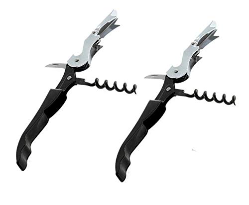 Abrazo Wine Corkscrew Sommelier Knife Bottle Opener with Foil Cutter (Set of 2 Pieces) - Abrazo