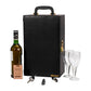 Abrazo Wine Set | Leatherette Box | Barset | Bar Tool Set (Black) - Abrazo